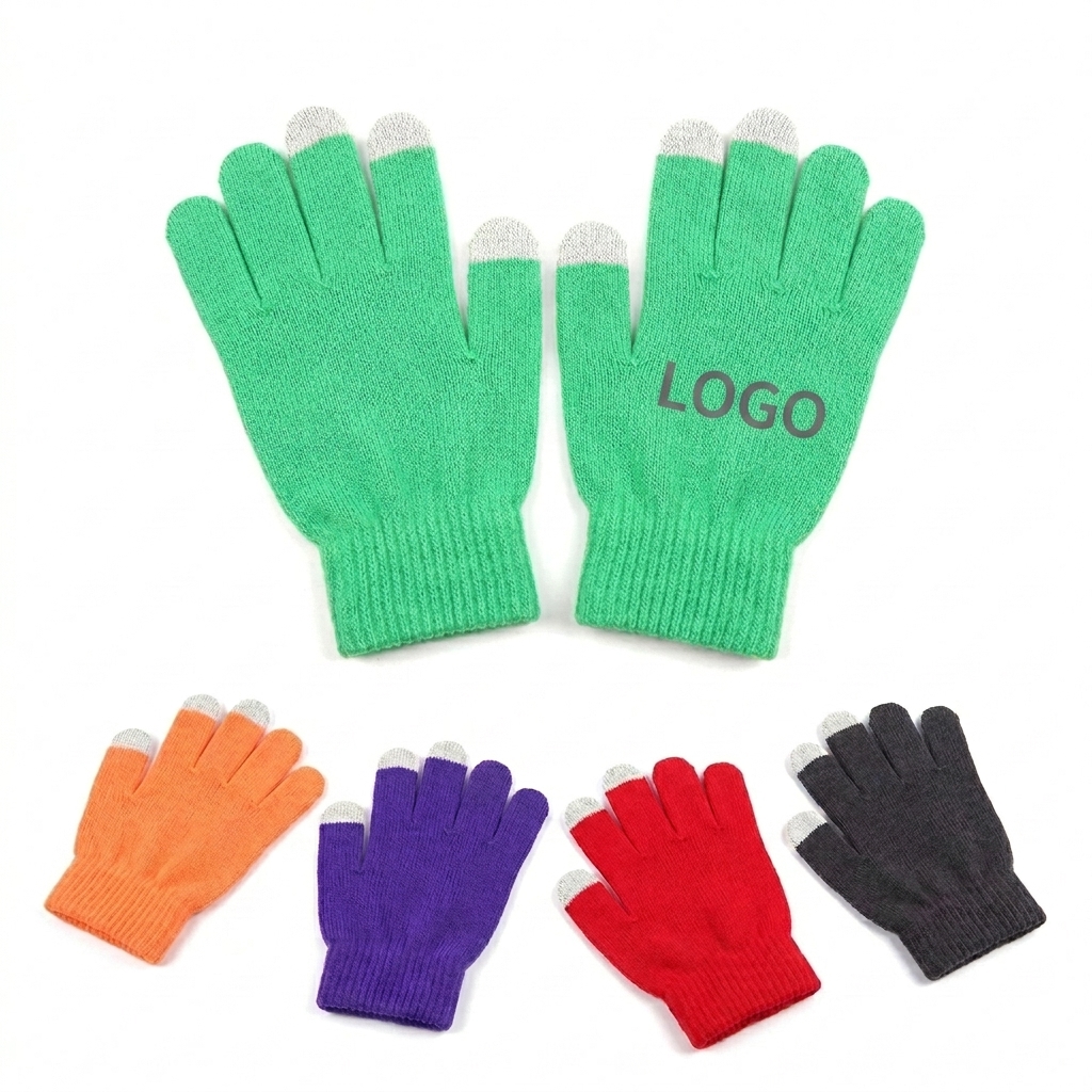 Acrylic Thermal Touchscreen Gloves with Warm Lining for Indoor & Outdoor Use