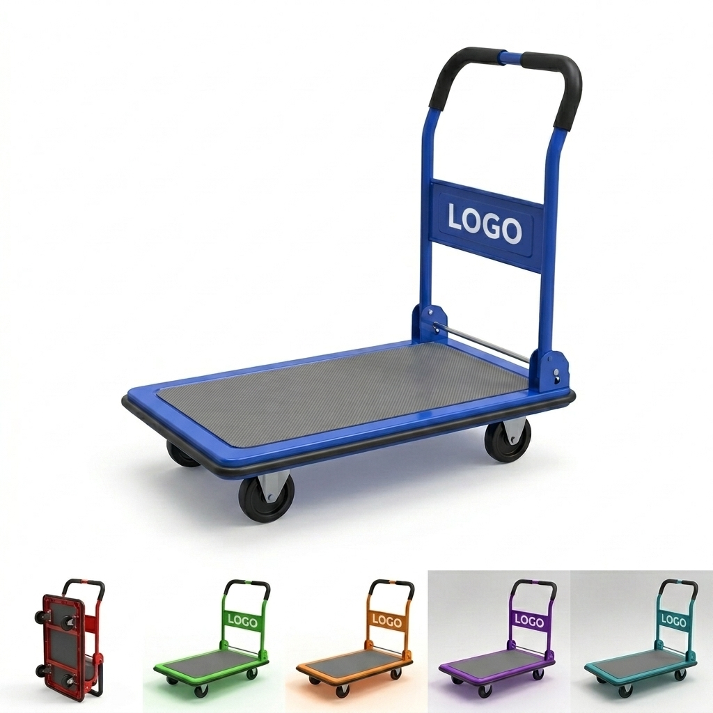 Sturdy Foldable Platform Dolly Cart for Moving Boxes and Luggage