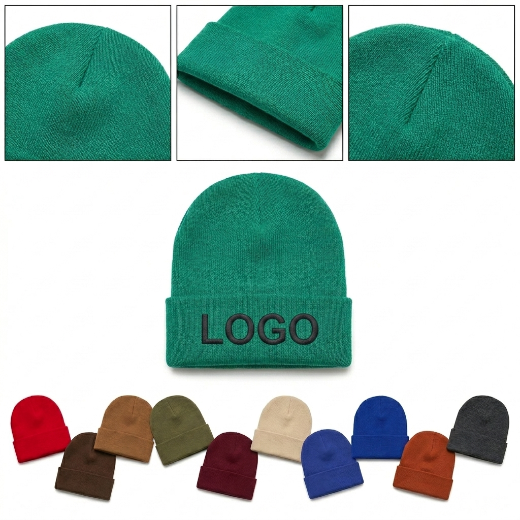 Soft Layered Acrylic Knit Cap - One Size Fits Most Adults & Teens