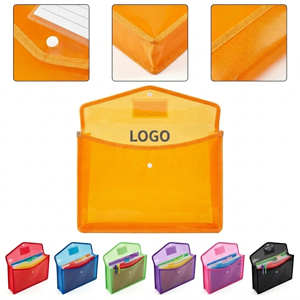 Premium Semi-Transparent Snap-Close File Envelope with Reinforced Edges