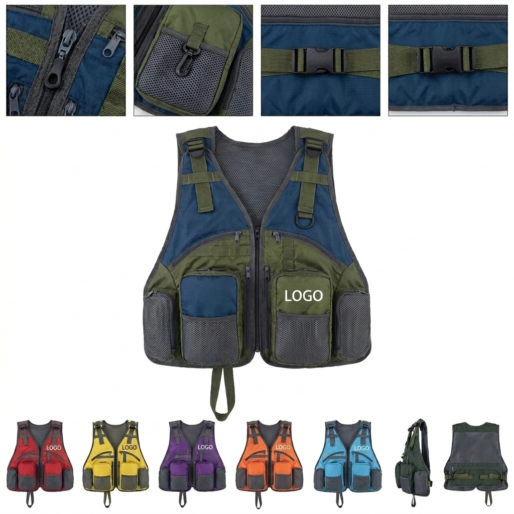 All-in-One Breathable Fishing Vest & Gear Backpack for Outdoor Adventures