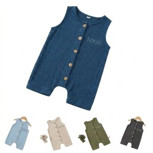 Soft Cotton Baby Romper - Solid Color Collection