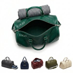 Unique Hand-Dyed Leather Weekender Bag for Business and Travel