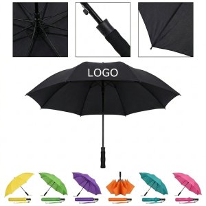 27-Inch Automatic Open Windproof Golf Umbrella & 3-Fold Compact Umbrella Set for Promotional Brand Advertising