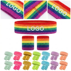 Cotton Blend Sweatband & Wristband Set for Sports - Ultra Comfy & Durable